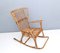 Postmodern Bamboo Rocking Chair, Italy, 1980s, Image 1