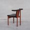 Mid-Century Scandinavian Teak & Leatherette Desk Chair 7