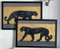 Jean Royers, Large Panthers, Charcoal on Paper, Framed, Set of 2 2