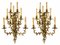 Large 19th Century French Gilt Bronze Wall Light Sconces, Set of 2 1