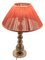 Lámpara de mesa italiana Mid-Century vintage con bola de vidrio multicolor, Imagen 1
