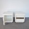 White Lacquered Wooden Bedside Tables by Luciano Frigerio, 1970s, Set of 2 7