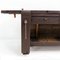 Brown Painted Workbench with Shelf and Drawers, Image 6