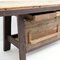 Brown Painted Workbench with Shelf and Drawers, Image 10