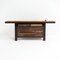 Brown Painted Workbench with Shelf and Drawers, Image 11