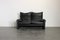 Black Leather Maralunga Sofa by Vico Magistretti for Cassina, Image 3