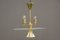 Art Deco Glass and Brass Hanging Lamp, 1920s 19