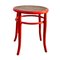 Antique Low Stools Painted in Red, Set of 2 4