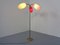 Lámpara de pie regulable Mid-Century con tres linternas, años 50, Imagen 6
