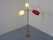 Lámpara de pie regulable Mid-Century con tres linternas, años 50, Imagen 8
