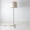 Mid-Century Italian Glass and Brass Floor Lamp, Image 1