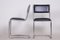 Bauhaus Stühle aus schwarzem Leder, 1930er, 2er Set 3