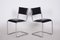 Bauhaus Stühle aus schwarzem Leder, 1930er, 2er Set 9