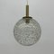 Mid-Century Glass Globe Hanging Lamp with Gold Flakes, 1970s 1