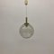 Lámpara colgante Mid-Century en forma de globo de vidrio con escamas doradas, años 70, Imagen 7