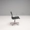 Chaises Ea 108 en Cuir Noir et Aluminium par Charles & Ray Eames pour Icf, Set de 2 6