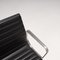 Sedie Ea 108 in pelle nera e alluminio di Charles & Ray Eames per ICF, set di 2, Immagine 10