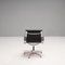 Black Leather & Aluminium Ea 108 Chairs by Charles & Ray Eames for Icf, Set of 2, Image 7