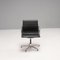 Black Leather & Aluminium Ea 108 Chairs by Charles & Ray Eames for Icf, Set of 2 4