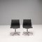 Black Leather & Aluminium Ea 108 Chairs by Charles & Ray Eames for Icf, Set of 2 1