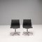 Sedie Ea 108 in pelle nera e alluminio di Charles & Ray Eames per ICF, set di 2, Immagine 1