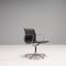 Chaises Ea 108 en Cuir Noir et Aluminium par Charles & Ray Eames pour Icf, Set de 2 5