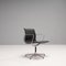 Sedie Ea 108 in pelle nera e alluminio di Charles & Ray Eames per ICF, set di 2, Immagine 5