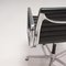 Sedie Ea 108 in pelle nera e alluminio di Charles & Ray Eames per ICF, set di 2, Immagine 12