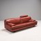 Oxblood Red Leather Three Seater Sofa from Roche Bobois 4