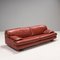 Oxblood Red Leather Three Seater Sofa from Roche Bobois 3