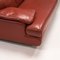 Sofá de tres plazas de cuero rojo sangre de Roche Bobois, Imagen 11