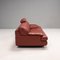 Oxblood Red Leather Three Seater Sofa from Roche Bobois, Image 5
