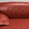 Sofá de tres plazas de cuero rojo sangre de Roche Bobois, Imagen 9