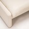 Cream Leather Armchair and Footstool by Vico Magistretti Maralunga for Cassina, Set of 2 11