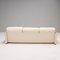 Cream Leather Three Seater Sofa by Vico Magistretti Maralunga for Cassina 5