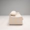 Cream Leather Three Seater Sofa by Vico Magistretti Maralunga for Cassina, Image 4
