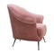 Mid-Century Modern Italian Armchairs in Pink Trimed Fake Fur, 1950s, Set of 2 4