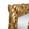 Art Nouveau Style Rectangular Gold Foil Hand Carved Wooden Mirror, 1970s, Image 6