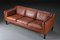 Vintage Cognac Leather 3 Person Sofa by Morgans Hansen 2