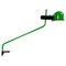 Mid-Century Italian Modern Green Metal Clamp-on Table Lamp, 1980s, Image 1