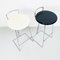 Italian Black & White Chromed Metal Stools from Dada, Italy, 1980s, Set of 2, Image 10