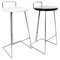 Italian Black & White Chromed Metal Stools from Dada, Italy, 1980s, Set of 2, Image 1