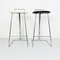 Italian Black & White Chromed Metal Stools from Dada, Italy, 1980s, Set of 2 6