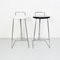 Italian Black & White Chromed Metal Stools from Dada, Italy, 1980s, Set of 2, Image 7