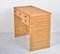 Italienischer Mid-Century Schreibtisch aus Bambus & Korbgeflecht mit Schubladen, 1980er 6