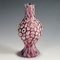 Millefiori Murrine Vase aus rotem und weißem Muranoglas von Fratelli Toso, frühes 20. Jh 3