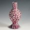 Vase Murrine Millefiori Début 20ème Siècle en Murano Rouge et Blanc de Fratelli Toso 3