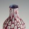 Millefiori Murrine Vase aus rotem und weißem Muranoglas von Fratelli Toso, frühes 20. Jh 5