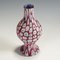 Millefiori Murrine Vase aus rotem und weißem Muranoglas von Fratelli Toso, frühes 20. Jh 4