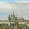 Vintage Prag St. Vitus Kathedrale Charles Bridge Stadtbild Wandkarte 2